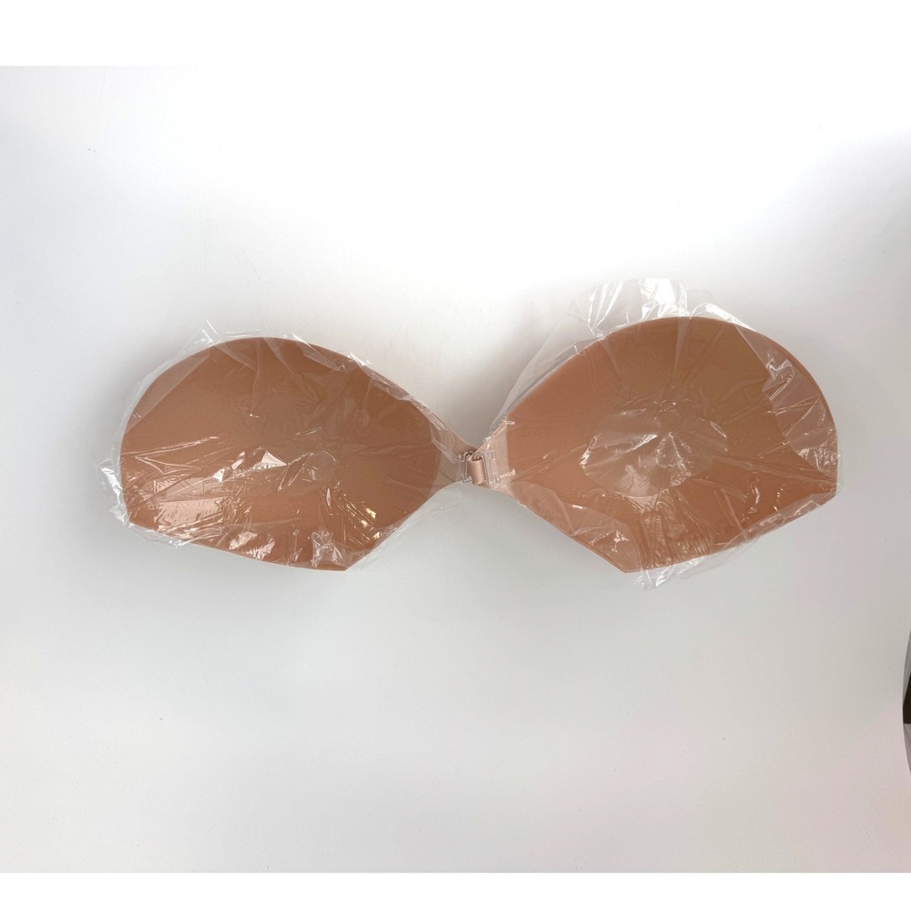 BOOMBA Demi Sticky Bra Beige Size E Strapless Adhesive Silicone NEW - Picture 2 of 6